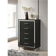 Lucia 5-drawer Bedroom Chest of Drawers Black