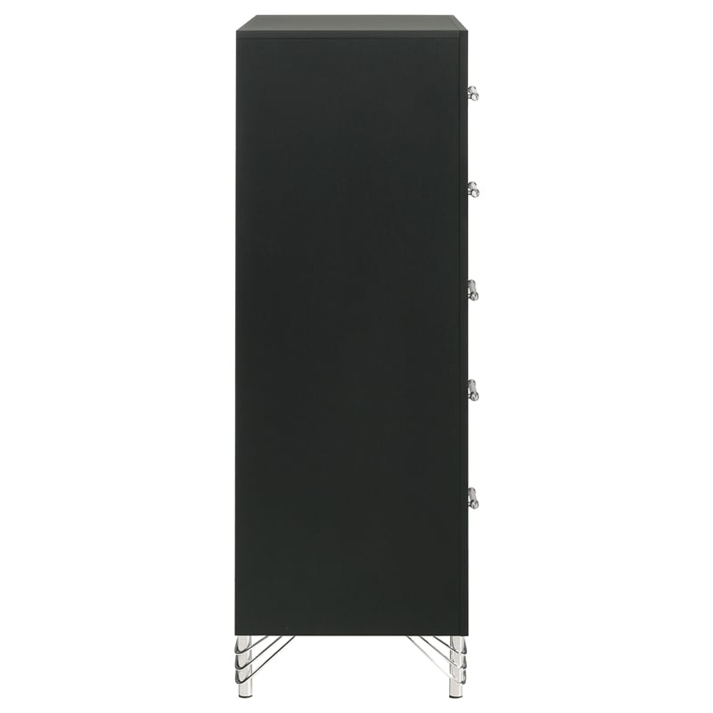 Lucia 5-drawer Bedroom Chest of Drawers Black