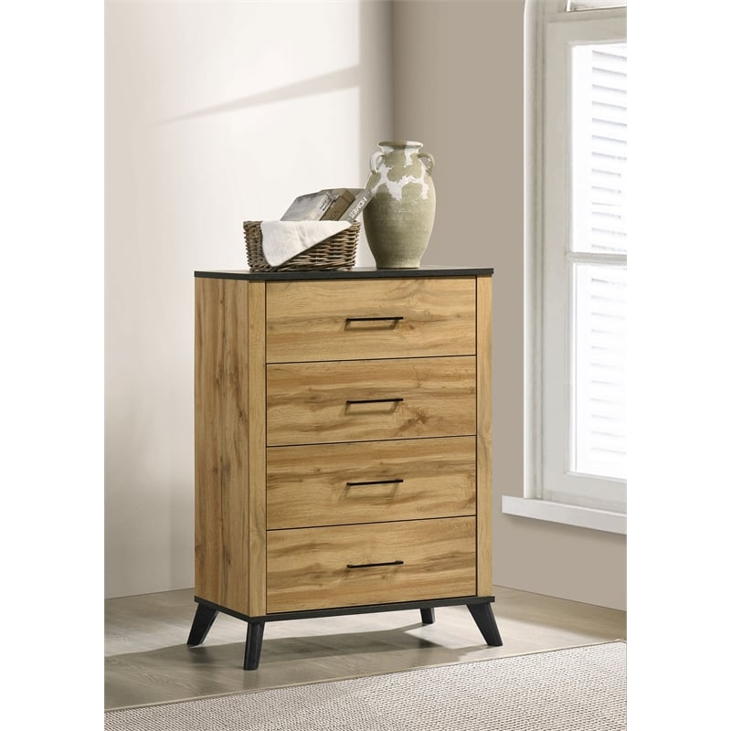 Kaywood 4-drawer Bedroom Chest of Drawers Natural Pine