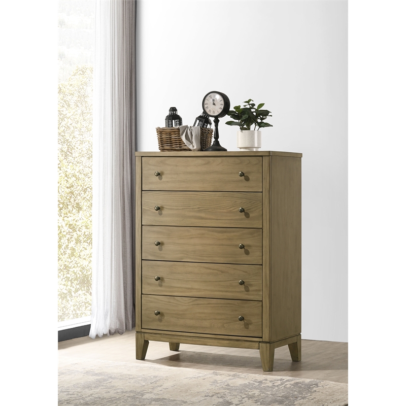 Granada 5-drawer Bedroom Chest of Drawers Natural Pine