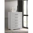 Ives 5-drawer Bedroom Chest of Drawers White High Gloss