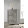 Ives 5-drawer Bedroom Chest of Drawers Grey High Gloss