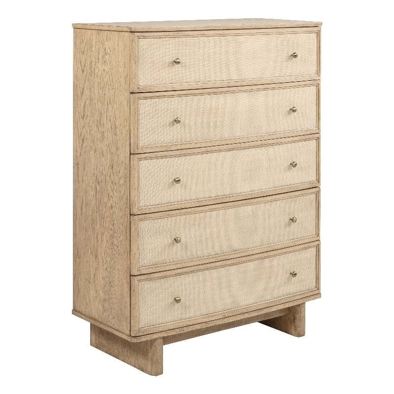 Kailani 5-drawer Bedroom Chest of Drawers Beige Oak