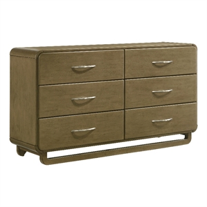 coaster amsbury 6-drawer rectangular transitional wood dresser in nutmeg