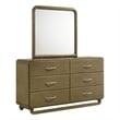 Amsbury 6-drawer Dresser and Mirror Nutmeg