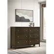 Wilkes 6-drawer Dresser Cabinet Dark Cocoa