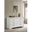 Louis Philippe 6-drawer Dresser White