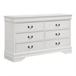 Louis Philippe 6-drawer Dresser White