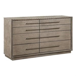 coaster durango 8-drawer rectangular contemporary wood dresser taupe oak