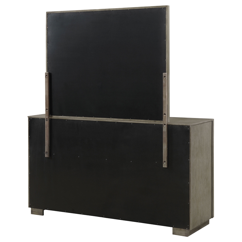 Durango 8-drawer Dresser and Mirror Taupe Oak
