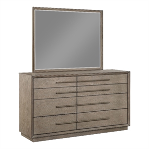 coaster durango 8-drawer contemporary wood dresser and mirror taupe oak