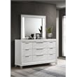 Marmore 9-drawer Dresser and LED Mirror White