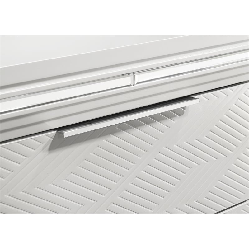 Marmore 9-drawer Dresser and LED Mirror White