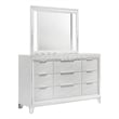 Marmore 9-drawer Dresser and LED Mirror White