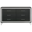 Lucia 6-drawer Dresser Cabinet Black