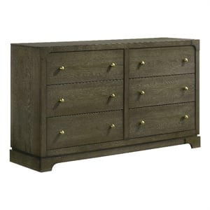 coaster gran park 6-drawer rectangular modern wood dresser dark cocoa