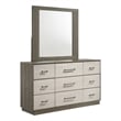 Fenwick 9-drawer Dresser with Mirror Grey Oak