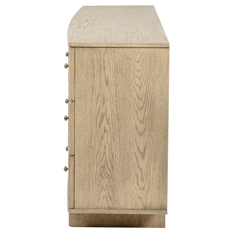 kailani 9-drawer dresser cabinet beige oak