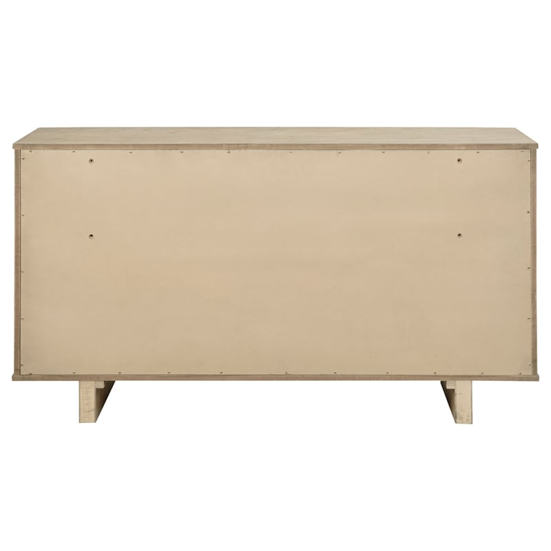 kailani 9-drawer dresser cabinet beige oak