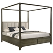 Gran Park Eastern King Canopy Bed Dark Cocoa