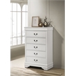 Louis Philippe 5-drawer Bedroom Chest White