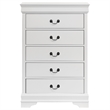 Louis Philippe 5-drawer Bedroom Chest White