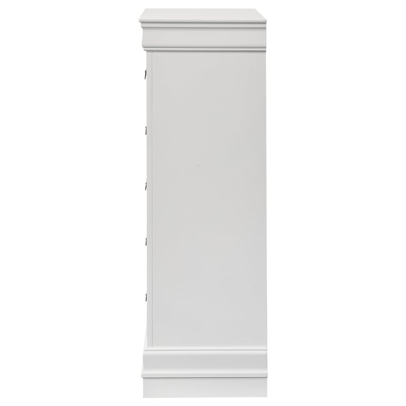 Louis Philippe 5-drawer Bedroom Chest White