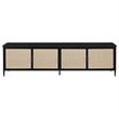 Amherst 4-door 78-inch Metal TV Stand Media Console Black