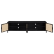 Amherst 4-door 78-inch Metal TV Stand Media Console Black