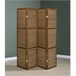 Browning 4-panel Bamboo Room Divider Folding Screen Walnut