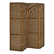 Browning 4-panel Bamboo Room Divider Folding Screen Walnut