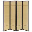 Pearce 4-panel Bamboo Room Divider Folding Screen Natural