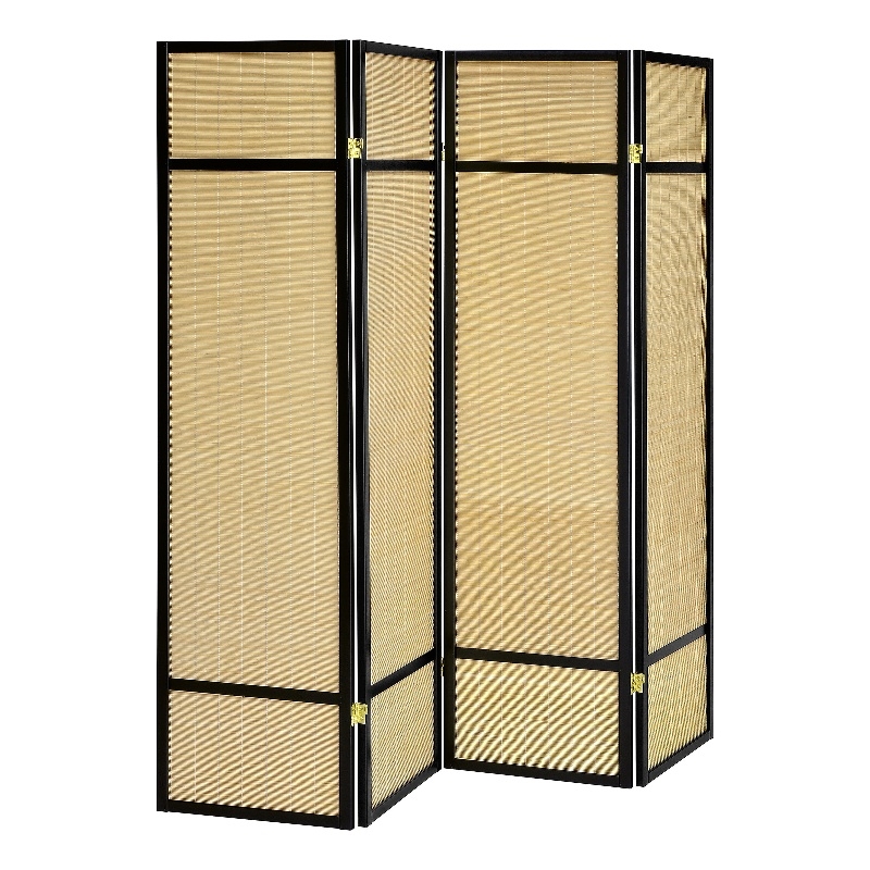 Pearce 4-panel Bamboo Room Divider Folding Screen Natural