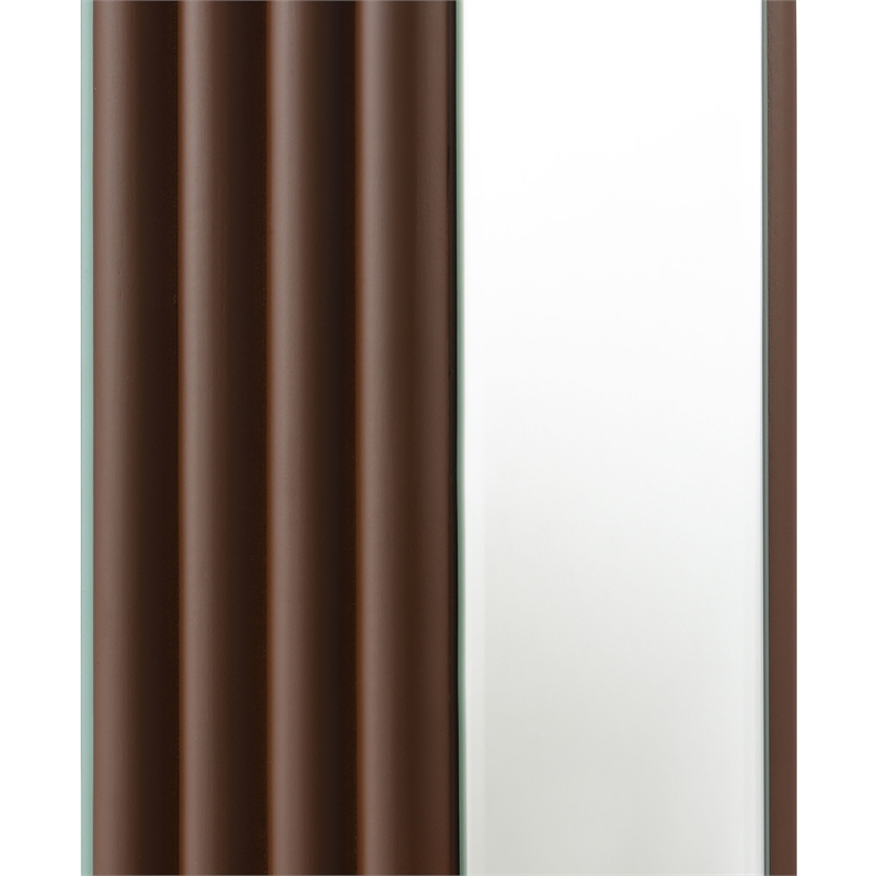 Elena 30-inch Square Tapered Mirrored Table Lamp Brown