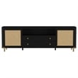 Arini Rattan Cane 2-door TV Stand Media Console Black