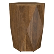 Zalika Hexagonal Solid Mango Wood End Table Natural