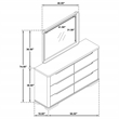 Ladera 6-drawer Bedroom Dresser and Mirror Light Elm