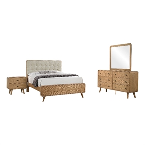 Robyn 4-piece Full Bedroom Set Light Ash