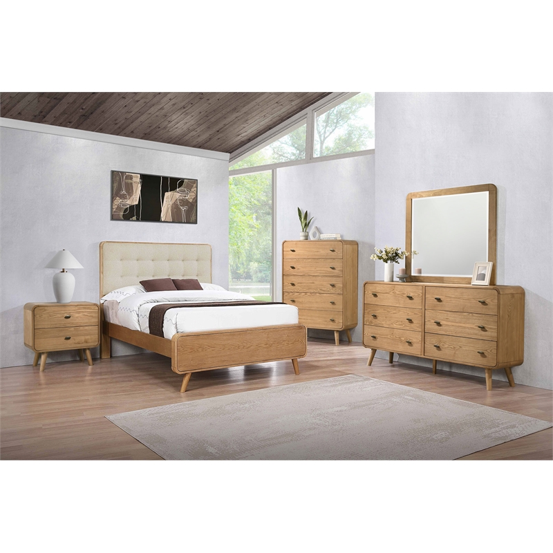 Robyn 5-piece Full Bedroom Set Light Ash