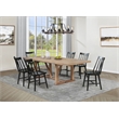 Middleton 7-piece Extension Leaf Dining Set Brown and Black