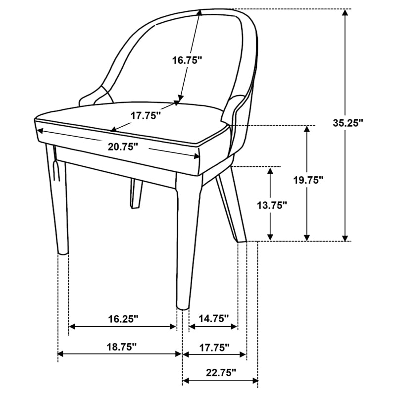 Reseda Upholstered Dining Side Chair Beige