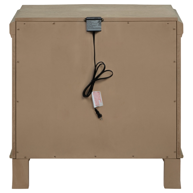 Coaster Revello Traditional Wood 2-Drawer Nightstand in Washed Mango Brown