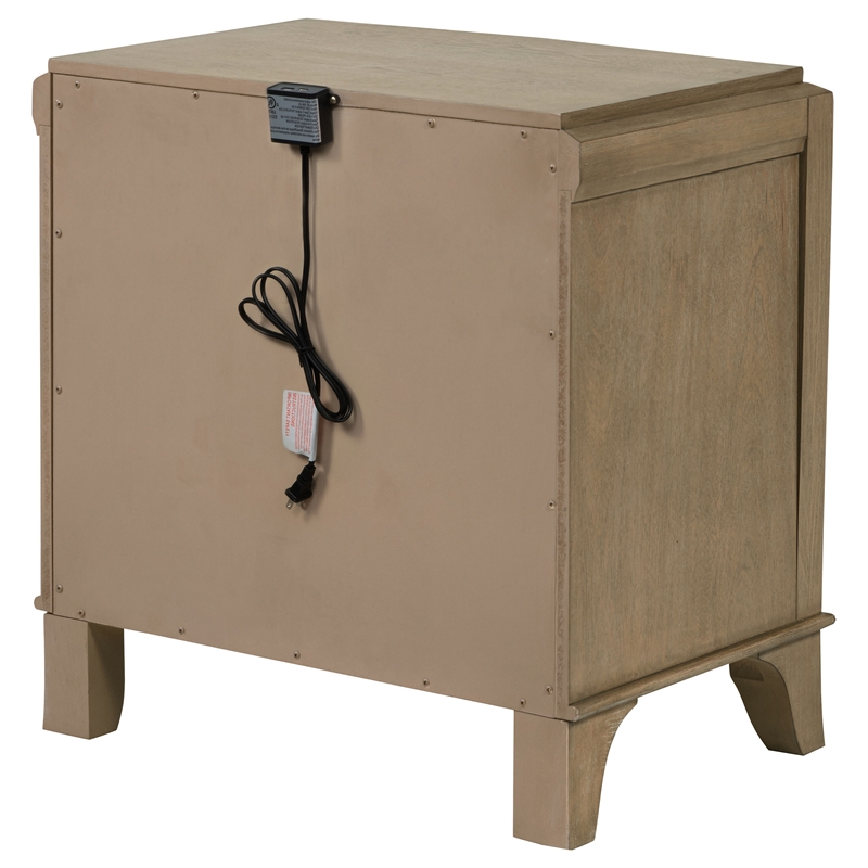 Coaster Revello Traditional Wood 2-Drawer Nightstand in Washed Mango Brown