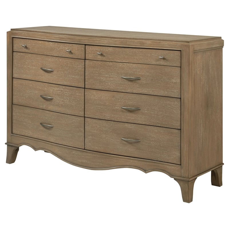 Coaster Revello 8-Drawer Traditional Wood Dresser in Washed Mango Brown