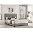 Dorian Fabric Upholstered Queen Panel Bed Taupe