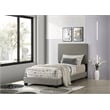 Dorian Fabric Upholstered Twin Panel Bed Taupe