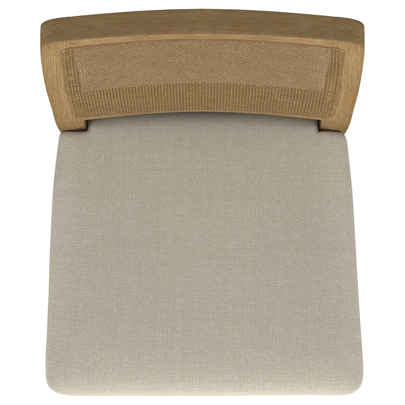 Arini Rattan Cane Dining Side Chair Sand Wash