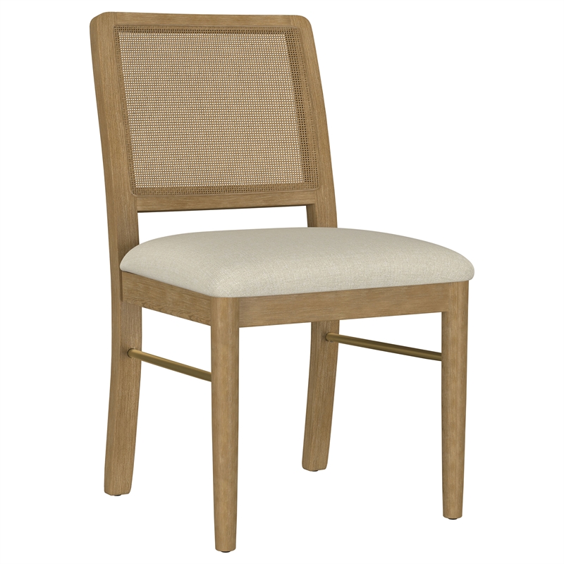 Arini Rattan Cane Dining Side Chair Sand Wash
