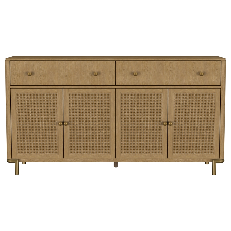 Arini 2-drawer Cane Door Dining Sideboard Server Sand Wash