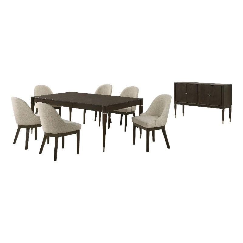 Reseda 8-piece Dining Set With Sideboard Ash Brown